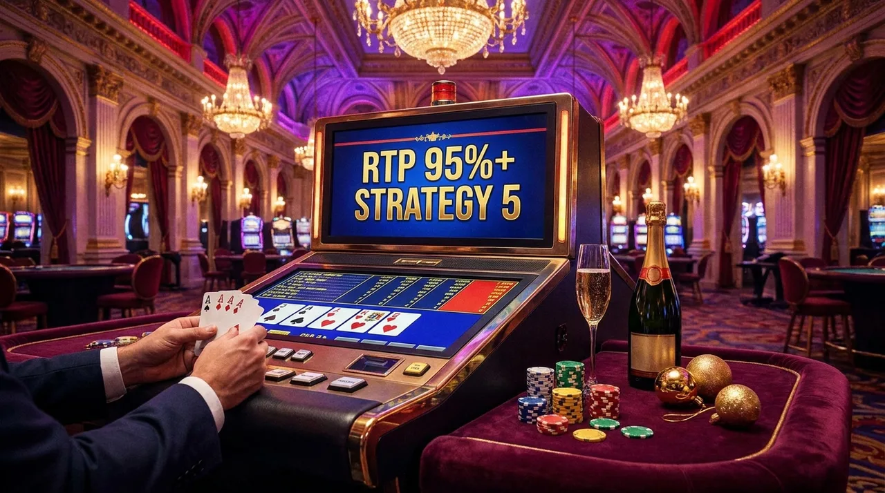 ビデオポーカーRTP95%超の機種で勝てる戦略5選【2026年実践済み】