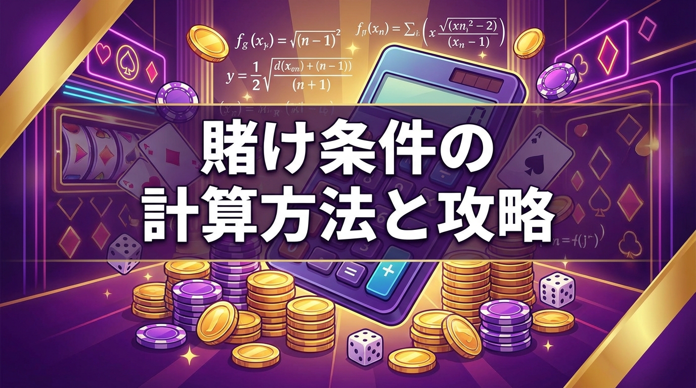 賭け条件（出金条件）とは？計算方法と攻略法を徹底解説